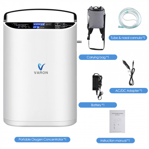 The portable oxygen concentrator is not only convenient for going out, but also can be used for hiking and traveling on the plateau. VARON NT-01 portable oxygen concentrator adopts pulsed oxygen supply, and the oxygen concentration can reach 93%±3%. The pulse oxygen supply has a high oxygen utilization rate, which can be equivalent to a 3L, 5L desktop machine. 
In addition, VARON NT-01 uses a lithium battery for power supply, which is lighter and easier to carry. It can be used for up to 3 hours when it is fully charged, and it can be charged in time for in-vehicle use.