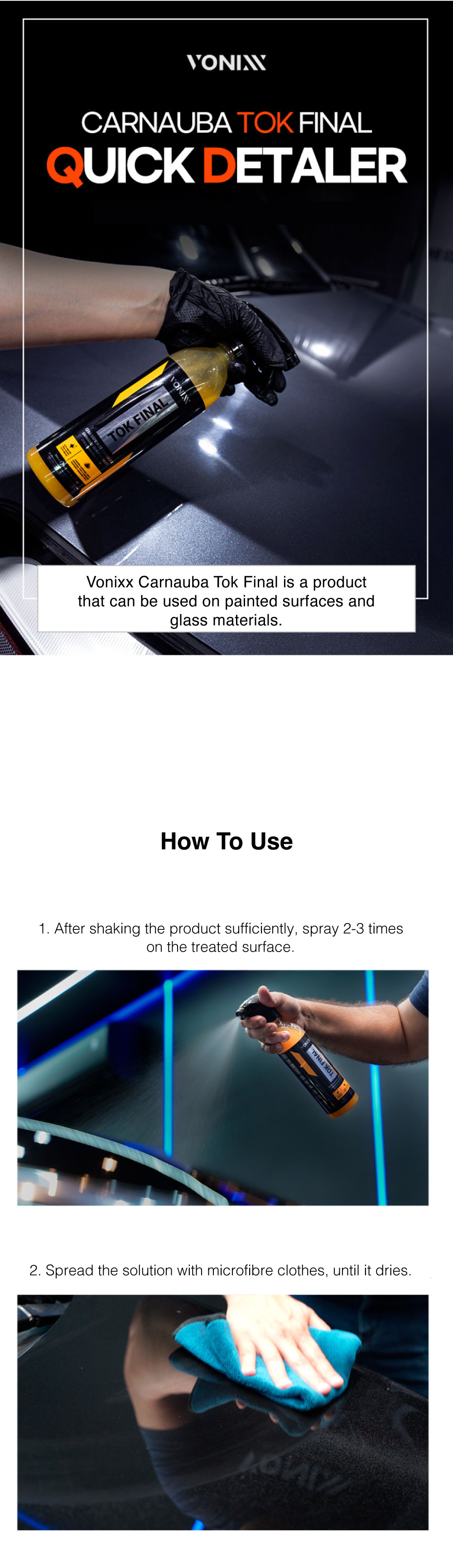 Vonixx Carnauba Tok Final Quick Detailer 16.9 fl oz (500 ml)