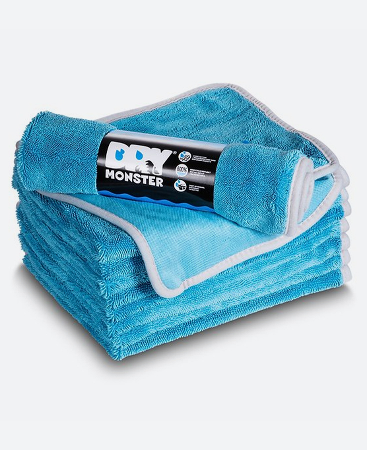 DRY MONSTER BLUE SUPER ABSORBENT MICROFIBER TOWEL