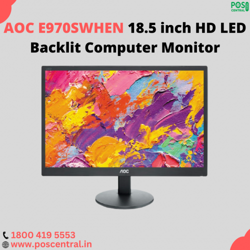 The AOC E970SWHEN is an 18.5-inch LED-backlit computer monitor that provides basic features for general computing tasks. It has a resolution of 1366x768 pixels and a 5ms response time, making it suitable for watching videos or playing games. AOC E970SWHEN 18.5 inch HD LED Backlit Computer Monitor is equipped with both VGA and DVI-D inputs for connecting to a computer, as well as a headphone jack for audio output. The slim bezel design of the monitor gives it a modern look and maximizes the screen area, making it a good option for use in a small office or home setup. If you're looking for a budget-friendly monitor with basic features, the AOC E970SWHEN could be a good option for you. Buy AOC E970SWHEN 18.5 inch LED Monitor at a competitive price from POS Central India with free shipping all over India. For more information, go through https://www.poscentral.in/aoc-e970swhen-18.5-inch-hd-led-backlit-computer-monitor.html