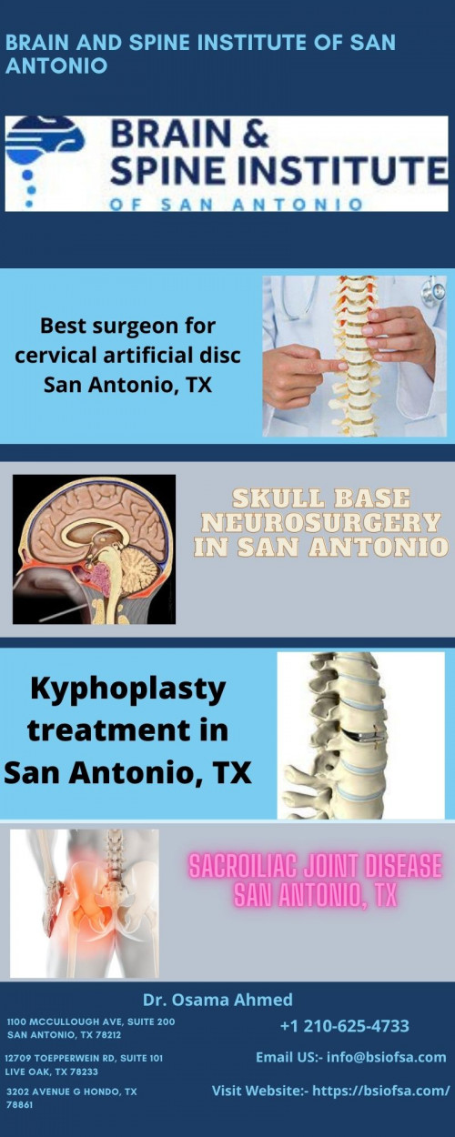 Are you looking for a skull base surgery in San Antonio? We are one of the best and most renowned surgeons who provide the best service near you!

Please Visit Our Websites - https://bsiofsa.com/treatments/