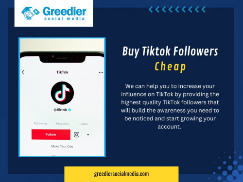 If you are planning to buy TikTok followers cheap, Greedier Social Media is the perfect place for you. We offer a wide range of packages to fit your needs, ensuring that you get genuine followers interested in your content. 

Official Website : https://greediersocialmedia.com

Click here information about : https://greediersocialmedia.com/product/buy-tiktok-followers

Our Profile :   https://gifyu.com/greediersocial

More Photos : 

https://bit.ly/3IZfkJZ
https://bit.ly/3SPrh8B
https://bit.ly/3Z7DtUo