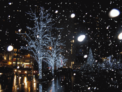 CHRISTMAS FALLING SNOW BY VEDE