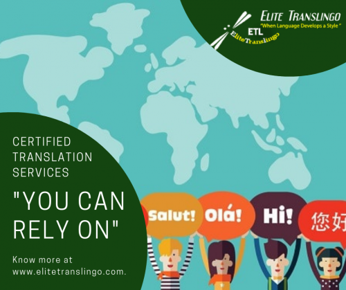 Elite TransLingo at https://www.elitetranslingo.com provide accurate and certified translation service, your translation quality is guaranteed. Our certified language solutions are helping big organizations, small companies, and individuals alike.