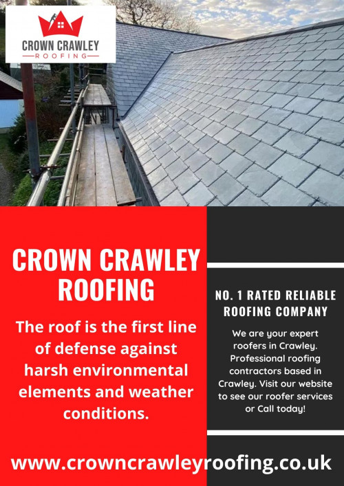 Crown Crawley Roofing, Crawley, UK at https://www.crowncrawleyroofing.co.uk/ is known for offering high-quality workmanship with a mix of traditional values of exemplary customer services. It has helped the company win the trust of hundreds of residential and commercial clients in the region. All our projects are taken care of following the local building guidelines under our dedicated project manager’s strict supervision, using high-quality roofing material to ensure longevity, durability, and value for money services. At Crown Crawley Roofing, all our products and services are backed by an industry-standard warranty, so rest assured your roofing project is in safe hands with us.
Our roofing technicians take care of every roofing assignment with a keen eye for detail, as their own home or business, and it reflects in the finishing we offer. Our exhaustive range of roofing services ensures that our clients don’t have to look elsewhere for any roofing services, whether it is a small roofing repair job, roofing inspection job, or a comprehensive roofing project like complete roof replacement or roof installation in Crawley.