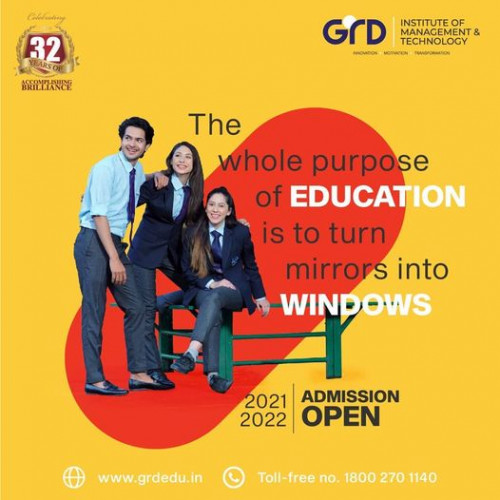 The Whole purpose of education is to turn mirrors into windows. 
GRD Institute is one of the best Institute of Uttarakhand, Don't think to much, 
Come join GRD , ? 
?Admissions open for 2021 - 2022 Batch , 
REGISTER NOW - http://grdedu.in/
Or call us at -  1800 270 1140 to get more detailed information.
#grdinstitute  #GRD  #admissions  #dehradundiaries  #uttrakhand  #dehradoon  #admissionopen2021  #collegeadmissions