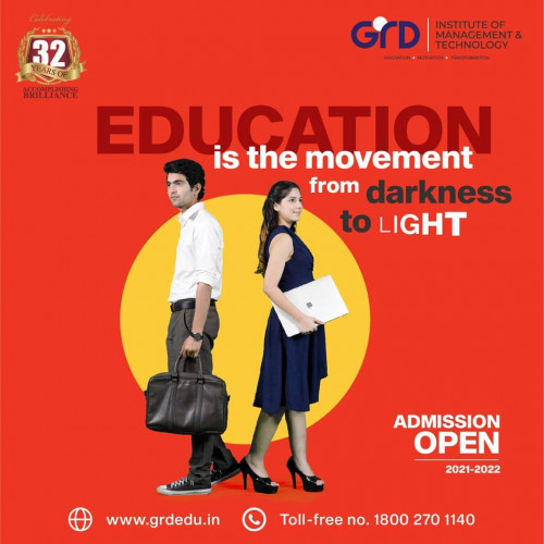 Education is the movement from darkness to light.
Admission open for 2021 - 2022 Batch , 
Click on the link http://grdedu.in/ or call us at our toll - free number 1800 270  1140 to get more detailed information of admissions.