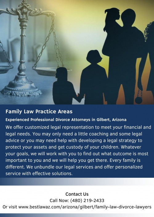 Family law divorce lawyers - https://www.bestlawaz.com/arizona/gilbert/family-law-divorce-lawyers/ or call us at (480) 219-2433 to schedule by phone. Best Law Firm is a Divorce, Custody and Family Law Firm serving Gilbert, AZ. We handle all family law matters in Maricopa County.