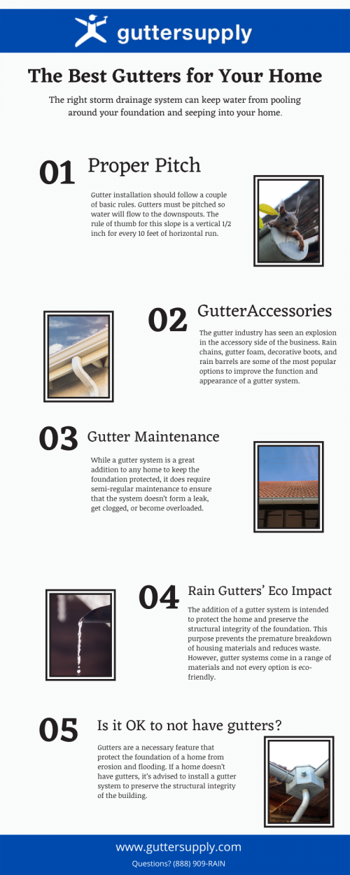 Welcome to Gutter Supply, your online reference for gutters, gutter machines, gutter guards and accessories. You'll find everything you need for your particular gutter installation, categorized by metal, on a single page. Come visit our selection of quality products at http://www.guttersupply.com