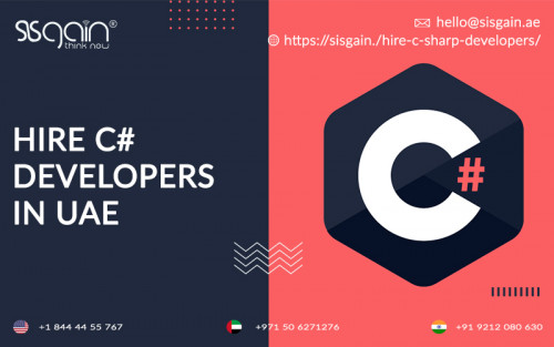 SISGAIN provides dynamic C# programming software. Our top C# language programmer builds simple and object-oriented solutions. Hire C# developers in UAE from SISGAIN, who have years of experience and exceptional qualifications. The C sharp programmer takes in your requirements and prepares scalable, updateable, and customized software as per your business needs. With the help of this structured programming language, you can enhance and boost the performance and operations of your organization. Any business or client can hire C# programmers from SISGAIN UAE for delegating and event management activities. It is our aim and motive to render quality solutions and services through our C# programmer. With the help of cutting-edge resources and types of equipment, we are able to create quality-assured C# programming software successfully at a reasonable price. For more information call us at +971506271276 or email us at hello@sisgain.ae or Visit: https://sisgain.ae/hire-c-sharp-developers-in-uae/