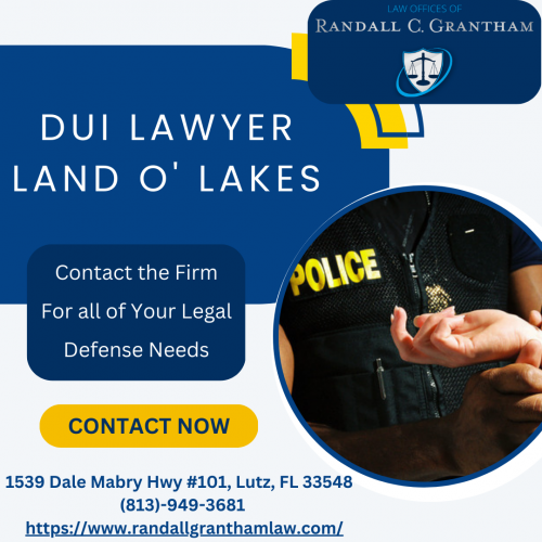 If you have been charged with DUI, and don't know what to do next. In this situation, hire the best lawyer to get the defense against your charges. For DUI cases, Randall C Grantham is an experienced DUI lawyer in Land O' Lakes area and he knows how to defend your case. For a free consultation, contact us today.

Visit: http://www.randallgranthamlaw.com/contact