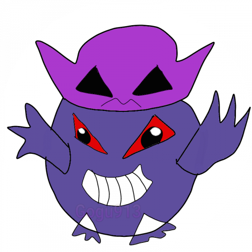 A strange Haunter after absorbing a Gastly it evolved into this new being.
