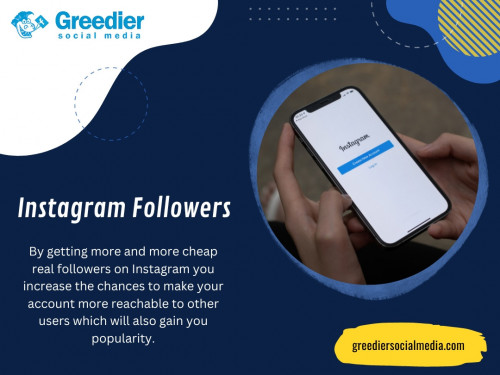 We provide genuine Instagram followers from USA who are genuinely interested in your products and services. By leveraging our service, you can be sure that more people will start taking notice of your content, resulting in higher engagement.

Official Website : https://greediersocialmedia.com

Our Profile :   https://gifyu.com/greediersocial

More Photos : 

https://bit.ly/3kywzbH
https://bit.ly/3IZfkJZ
https://bit.ly/3SPrh8B