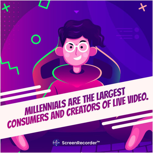 Anyone born between 1981 and 1996 is considered a Millennial, and as per survey they are the largest consumers and creators of live video. Download ScreenRecorder app for screen recording of any app available on your mobile device that can be done in live application usage mode. https://bit.ly/3tIAD9n