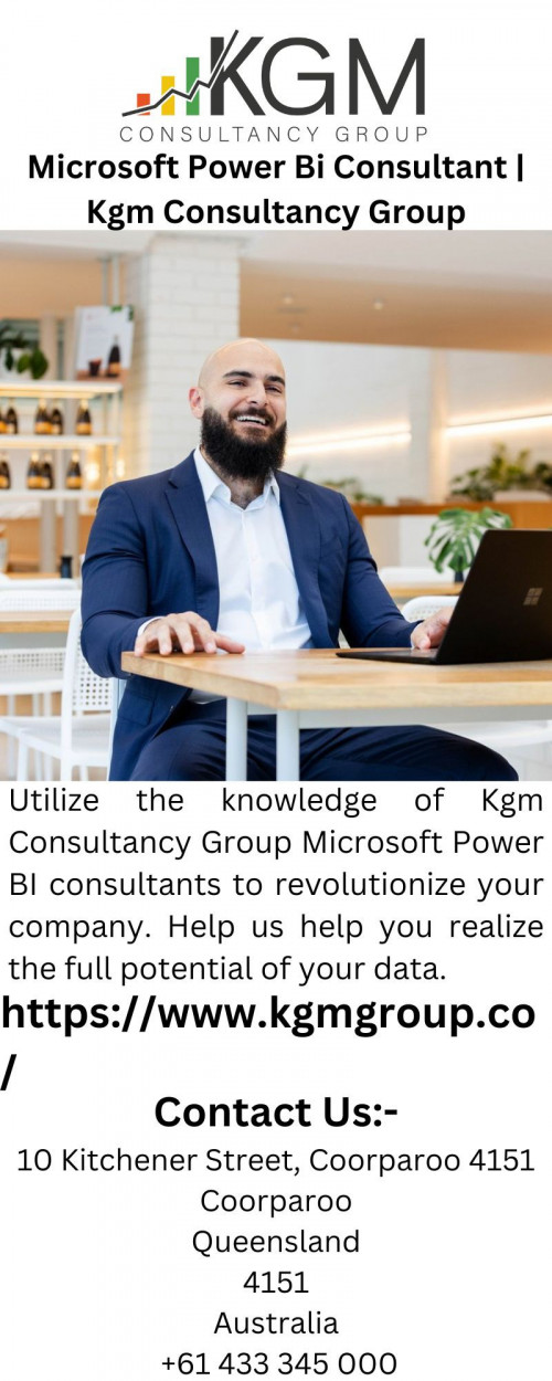 Utilize the knowledge of Kgm Consultancy Group Microsoft Power BI consultants to revolutionize your company. Help us help you realize the full potential of your data.

https://www.kgmgroup.co/