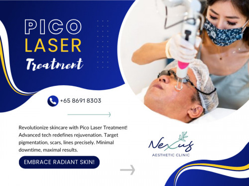 Pico laser treatment is a cutting-edge procedure that targets various skin concerns such as pigmentation, acne scars, and skin rejuvenation. Using ultrashort pulses of laser energy, the Pico laser breaks down pigment particles and stimulates collagen production, resulting in clearer, smoother, and more youthful-looking skin. This non-invasive treatment is known for its minimal downtime and excellent results.

Official Website : https://nexusaestheticsg.com/

Nexus Aesthetic Clinic
Address: 111 Somerset Rd, #03-19, Singapore 238164
Phone: +6586918303

Find us on Google Maps: https://maps.app.goo.gl/exz78ZQJ22sjQjT48

Our Profile: https://gifyu.com/nexusaestheticsg

More Images:
http://tinyurl.com/yp6rrm47
http://tinyurl.com/cr3uhr92
http://tinyurl.com/3jpx2h22
http://tinyurl.com/4x7yfp2v
http://tinyurl.com/3ssvwuyt
http://tinyurl.com/4davpmnm