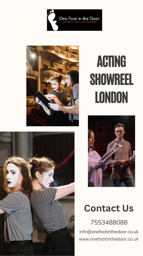 Showcase your talent with our professional acting showreel services in London. One Foot in the Door provides top-notch showreels that will impress casting directors.

visit:-https://www.onefootinthedoor.co.uk/