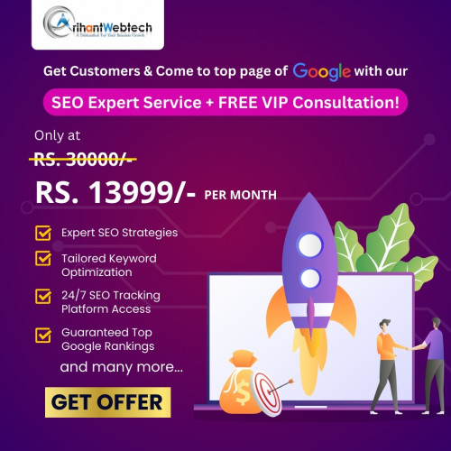 Unlock Peak Performance with Our SEO Services! Elevate your online presence with our expert SEO solutions and enjoy FREE VIP SEO Consultation for just 13,999/- per month. Boost rankings, drive traffic, and dominate search engines effortlessly!
https://www.arihantwebtech.com/seo.html