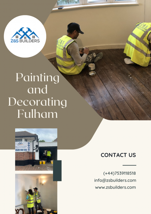 Enhance your space with our professional painting and decorating services in Fulham. Contact Z & S Builders for expert solutions that exceed expectations.

Visit:-https://www.zsbuilders.com/painting-and-decoration/