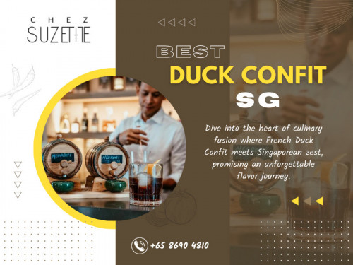 Are you planning a special event and considering  the Best Duck Confit SG? Whether it's a birthday celebration, anniversary dinner, or corporate gathering, choosing the right venue is essential to ensure your event is a success.

Official Website : https://www.chezsuzette.sg/

Chez Suzette
Address: 5 Teck Lim Rd, #01-01, Singapore 088383
Phone: +6586904810

Find us on Google Maps: https://maps.app.goo.gl/KzY5ko9t3hDgZFRo9

Our Profile: https://gifyu.com/chezsuzette

More Images:
https://rcut.in/YKJyTk13
https://rcut.in/9YselIQO
https://rcut.in/KuAKsSzU
https://rcut.in/7Hk2nheL
https://rcut.in/KufM4Y9q
https://rcut.in/deemi2vY