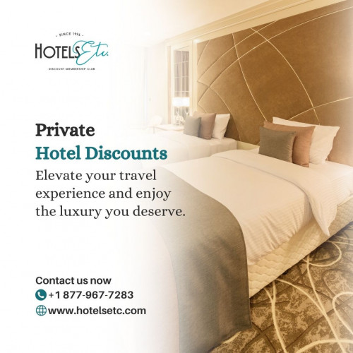 Uncover a world of exclusive benefits with Hotels Etc's private hotel discounts. Elevate your travel experience with luxurious stays at a fraction of the cost. Our membership opens doors to unparalleled savings. For inquiries, call +1-877-967-7283 or visit our website to unlock the gateway to affordable luxury.

https://hotelsetc.com/travel-discounts/