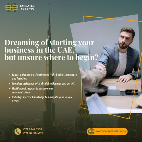 Emirates Express is one of the leading corporate business consultants based in UAE. Emirates Express offers customized services for new company formation and registration in UAE.
Website: https://www.emiratesebcs.com/
Phone: 971 6 744 3300
Address: D1 Building Ground Floor, Ajman Free Zone, United Arab Emirates
Business Email : mailto:marketing@emiratesebcs.com