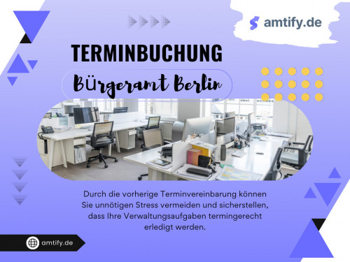 Um lange Wartezeiten zu vermeiden, ist die vorherige Buchung Ihres termin bürgeramt berlin unbedingt erforderlich. 

Offizielle Website: https://amtify.de/

Weitere Informationen finden Sie hier: https://amtify.de/amt

Unser Profil: https://gifyu.com/amtify
Mehr Bilder: 
http://tinyurl.com/yeyd9ymp
http://tinyurl.com/3kpk7j8e
http://tinyurl.com/bdzzf75f
http://tinyurl.com/msd2v275