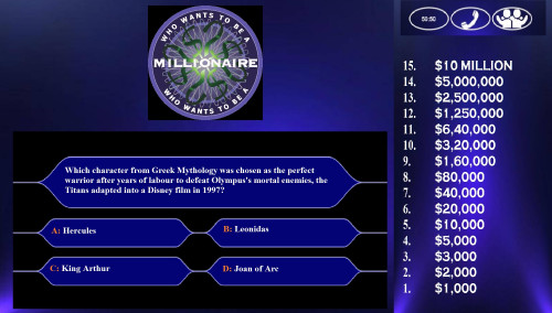 Who Wants To Be a Millionaire Question Card 15