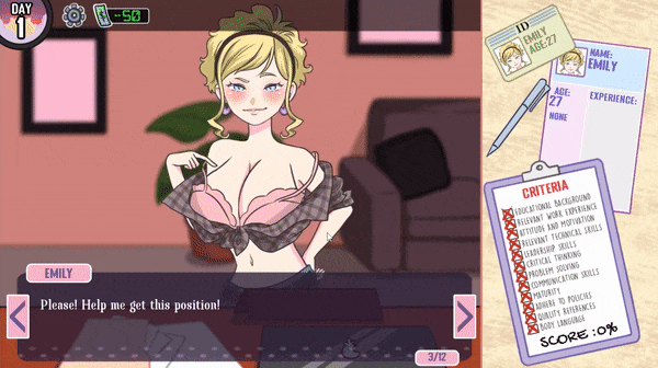 Strange Girl - Horny Recruiter v. 2.01.3C Win Porn Game