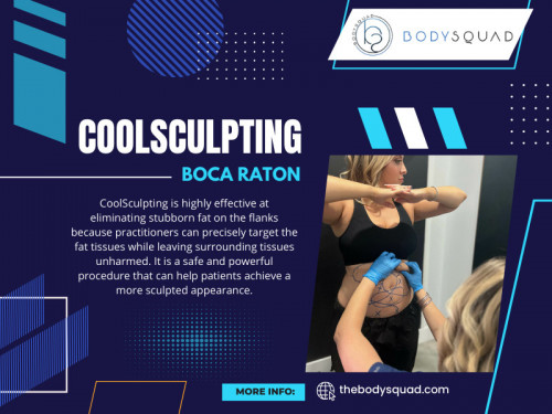 Coolsculpting Boca Raton represents a groundbreaking approach to fat reduction. This non-surgical, FDA-approved technology targets areas of stubborn fat that seem resistant to traditional diet and exercise. 

To learn more about our services, Check out our website: https://thebodysquad.com

Find us on Google Maps: http://maps.app.goo.gl/BSS6Wq9JnG1qFvKAA

Look at our Google Business site: https://bodysquad.business.site

Contact Now: BodySquad
Address: 151 E Palmetto Park Rd, Boca Raton, FL 33432, United States
Phone: +1 561-903-4945

Our Profile: https://gifyu.com/thebodysquad
More Images: https://is.gd/qwAEzn
https://is.gd/V4XzAj
https://is.gd/lxGwU2
https://is.gd/AivPg6