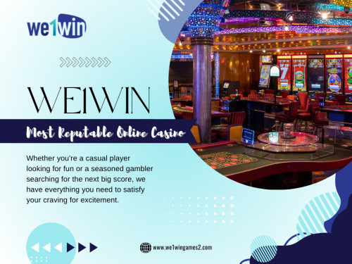 Identifying We1Win Most Reputable Online Casino Malaysia can be a daunting task, but by understanding the key features that distinguish them, players can enjoy peace of mind while indulging in their favorite games.

Official Website : https://www.we1wingames2.com

Our Profile : https://gifyu.com/we1wingames2

More Photos :

https://tinyurl.com/2ao8j7co
https://tinyurl.com/2b6tv94e
https://tinyurl.com/22thspv4
https://tinyurl.com/2ylcp3nj