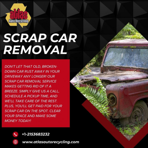 Don't let that old, broken-down car rust away in your driveway any longer! Our scrap car removal service makes getting rid of it a breeze. Simply give us a call, schedule a pickup time, and we'll take care of the rest. Plus, you'll get paid for your scrap car on the spot. Clear your space and make some money today!