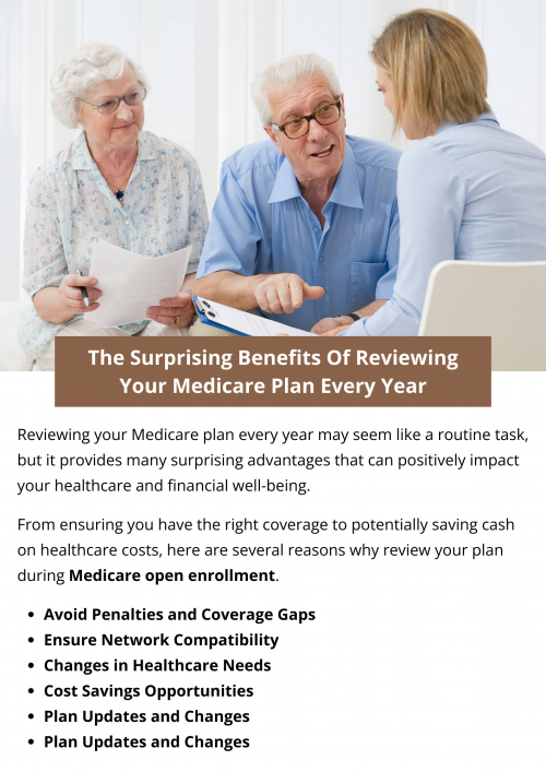 Reviewing your Medicare plan annually offers surprising benefits such as ensuring coverage aligns with current healthcare needs, identifying cost-saving opportunities, accessing new benefits, confirming network compatibility, and avoiding penalties, and coverage gaps. It empowers informed decisions, maximizing the value of your plan and protecting health and financial well-being. To know more visit here https://www.capitalbluemedicare.com/wps/portal/capm/home/enroll