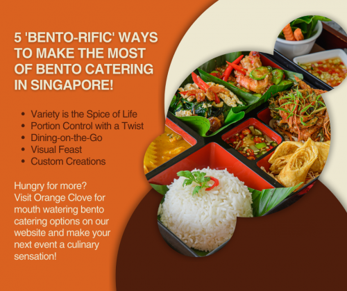 Unlock the delectable world of bento catering in Singapore with these 5 tips. Discover the 'rice-tastic' delights of Orange Clove and elevate your next event! Visit Orange Clove.

Visit our website: https://www.orangeclove.com.sg/menu-category/bento-catering/