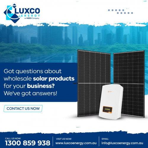Connect with our expert team today for wholesale solar products and unleash sustainable energy for a brighter tomorrow. ✅

📧 Email us at info@luxcoenergy.com.au
💻 Visit: www.luxcoenergy.com.au