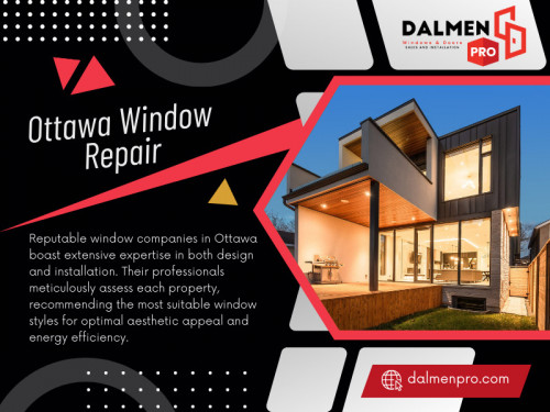 Compare the costs of Ottawa window repair versus window replacement. While repairs may seem more affordable initially, recurring issues or ongoing energy inefficiency could result in higher long-term costs. 

Official Website: https://dalmenpro.com

For more info click here: https://dalmenpro.com/window-replacement-repair/

Contact: Dalmen Pro Windows and Doors
Address: 165 Colonnade Rd, Nepean, ON K2E 7J4, Canada
Phone: +1 613-706-4181

Find Us On Google Map: https://maps.app.goo.gl/dbp5QnXEq4w5FJw6A

Our Profile: https://gifyu.com/dalmenpro
More Images: http://gg.gg/19wz6w
http://gg.gg/19wz6v
http://gg.gg/19wz6y
http://gg.gg/19wz6u