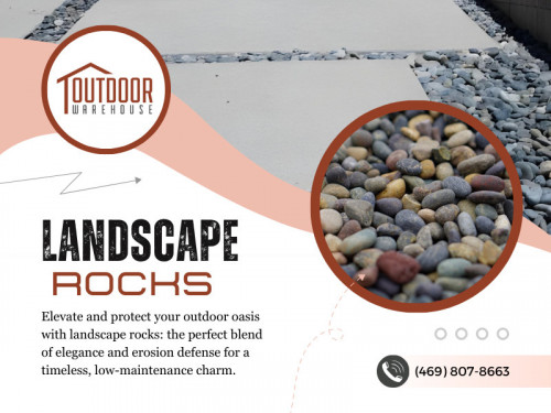 Landscape rocks are natural stones that come in various sizes, shapes, and colors, adding texture and visual interest to your outdoor areas. Outdoor Warehouse Supply has an extensive collection of landscape rocks, from smooth river pebbles to rugged boulders. These rocks can create focal points, define borders, or add depth to your landscape design. 

Official Website : https://www.outdoorwarehousesupply.com/

Click here for more Information: https://www.outdoorwarehousesupply.com/river-rock-sand-gravel-dallas/

Outdoor Warehouse Supply
Address: 2791 S Stemmons Fwy, Lewisville, TX 75067, United States
Phone: +14698078663

Find us on Google Maps: https://maps.app.goo.gl/XRSMX8hjBR1CMTcF8

Our Profile: https://gifyu.com/outdoorwarehouse

More Images:
https://rcut.in/WVJcvpX7
https://rcut.in/Rhnt6vgW
https://rcut.in/JYKiPWbv
https://rcut.in/hGkzRDdk
https://rcut.in/D9ehexTr
