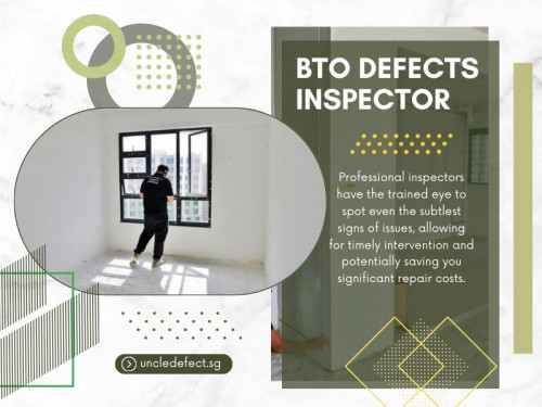 This guide aims to provide insight into the main considerations that determine how much it will cost to hire a BTO defects inspector. 

Official Website : https://uncledefect.sg/

Uncle Defect SG
Address : 15 Duku Rd, Singapore 429165
Call Us : +6593233338

Find us on Google Map : https://maps.app.goo.gl/NNV2wYLFar2raHk4A

My Profile : https://gifyu.com/uncledefect

More Images :
https://tinyurl.com/5yu8x5zk
https://tinyurl.com/3bp8b7v7
https://tinyurl.com/2ax8wc7r
https://tinyurl.com/3vna33ne