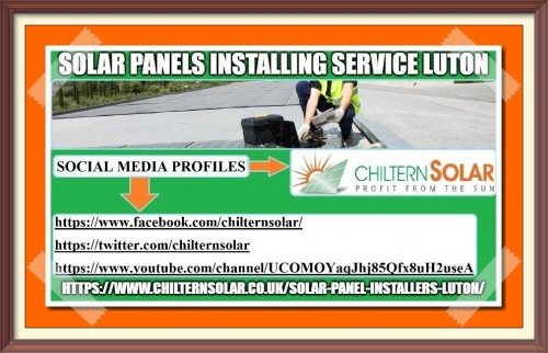 Chiltern solar Ltd provides satisfactory services for solar panel installation in the town of Luton.     https://rb.gy/ctd1go