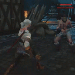 The Witcher 3 Ciri gets hit in the face (Full)