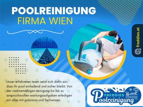 Was unsere Poolreinigung Firma Wien auszeichnet, ist unsere Liebe zum Detail. Wir reinigen nicht nur die Oberfläche; Wir inspizieren jeden Winkel, um sicherzustellen, dass kein Schmutz oder Ablagerungen zurückbleibt. Dank unseres umfassenden Ansatzes erkennen wir potenzielle Probleme frühzeitig und verhindern so kostspielige Reparaturen.
Mit Freddie's Poolreinigung können Sie sicher sein, dass Ihr Pool in den Händen von Perfektionisten liegt, die stolz auf ihre Arbeit sind.

Unsere offizielle Website: https://freddies.at/

Freddies Poolreinigung
Adresse: Ferdinand-Platzer-Gasse 3, 1210 Wien, Austria
Tel. 0660 833 1477
E-Mail: office@freddies.at

Unser Profil: https://gifyu.com/freddieswien

Weitere Bilder anzeigen:
https://is.gd/atiFER
https://is.gd/E5bzAK
https://is.gd/EKf49z
https://is.gd/P7PCrA