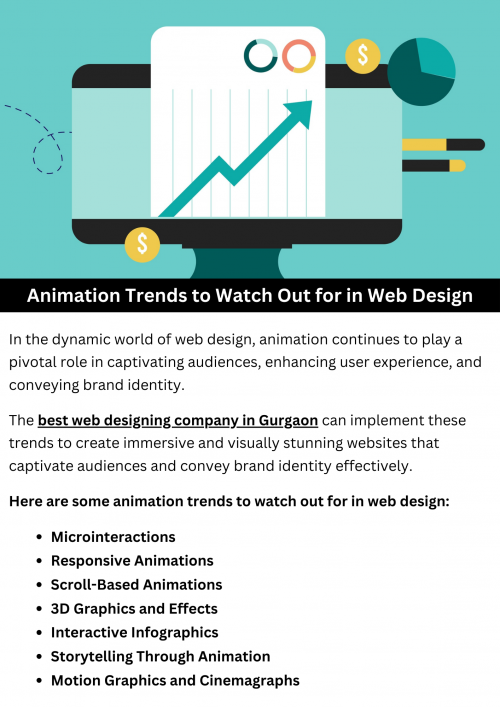 Keep an eye on these trends in web design animations. Micro-interactions add small movements for user engagement. 3D visuals bring depth and realism. Dark mode animations reduce eye strain. Loading animations entertain users while waiting. And scroll-triggered animations add excitement as users navigate through the website. These trends enhance user experience and make websites more interactive and engaging. To know more visit here https://singhimarketingsolutions.com/web-designing-services/gurgaon/