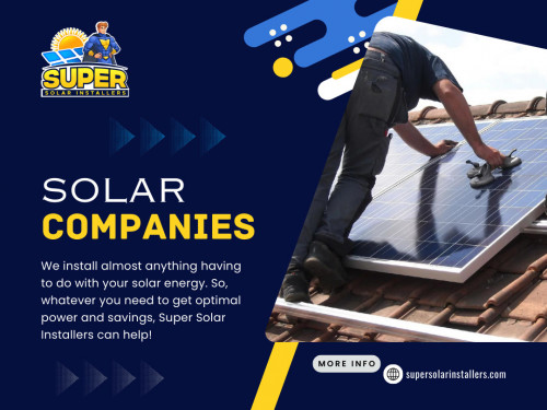 Solar companies Sacramento only work with trusted and reputable solar product manufacturers. We source high-quality solar panels, inverters, and other components to ensure the reliability and longevity of your solar system. 

Official Website: https://supersolarinstallers.com

Contact: Super Solar Installers
Address: 8880 Cal Center Dr #400, Sacramento, CA 95826, United States
Phone: +12792265343

Find Us On Google Map: https://maps.app.goo.gl/M53eYY512ThCA8A37

Our Profile: https://gifyu.com/supersolarinstal

More Images: http://gg.gg/19ytoe
http://gg.gg/19ytoc
http://gg.gg/19ytod
http://gg.gg/19ytob