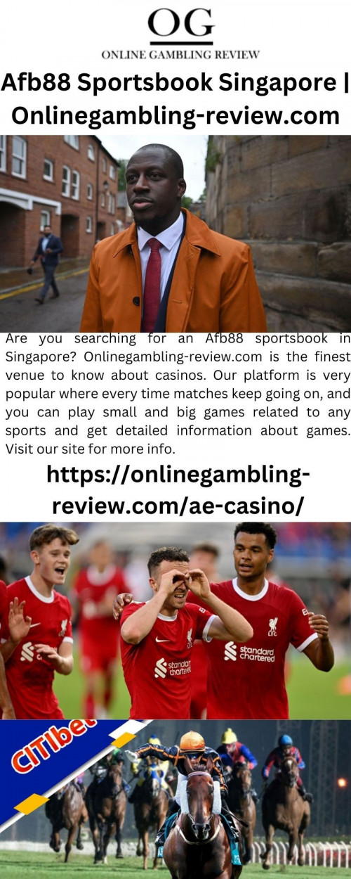 Are you searching for an Afb88 sportsbook in Singapore? Onlinegambling-review.com is the finest venue to know about casinos. Our platform is very popular where every time matches keep going on, and you can play small and big games related to any sports and get detailed information about games. Visit our site for more info.



https://onlinegambling-review.com/afb88/