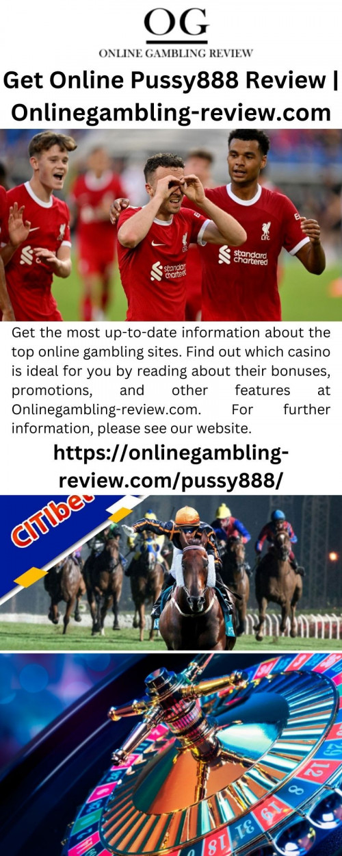 Get the most up-to-date information about the top online gambling sites. Find out which casino is ideal for you by reading about their bonuses, promotions, and other features at Onlinegambling-review.com. For further information, please see our website.


https://onlinegambling-review.com/pussy888/