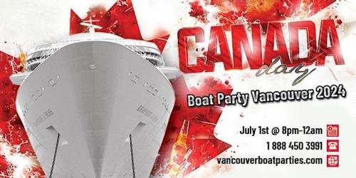 Vancouver Boat Parties is organizing Canada Day Boat Party Vancouver 2024 | Two Dance Floors | Hip Hop x EDM event by Vancouver Boat Parties on 2024–07–01 08 PM in Canada, we are selling the tickets for Canada Day Boat Party Vancouver 2024 | Two Dance Floors | Hip Hop x EDM. https://www.ticketgateway.com/event/view/canada-day-boat-party-vancouver-2024