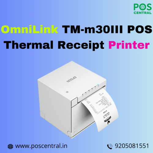 The OmniLink TM-m30III thermal receipt printer is your modern printing solution. Its sleek design and easy-to-use features make it a perfect fit for any business environment. With fast printing speeds and reliable performance, this printer ensures that your receipts are generated quickly and efficiently. Its versatile connectivity options allow seamless integration into your point-of-sale system. Modernize your printing experience with the Epson OmniLink TM-m30III POS Thermal Receipt Printer from the POS Central India. Visit https://www.poscentral.in/epsonomnilink-tm-m30iii-pos-thermal-receipt-printer.html