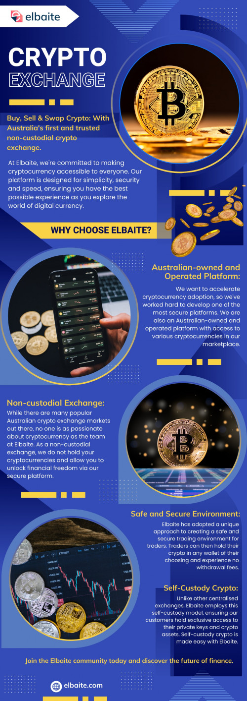 A trustworthy crypto exchange prioritizes innovation and security, offering users a seamless trading experience while safeguarding their assets and personal information. By adhering to regulatory compliance, providing a wide range of assets, and embracing technological innovation, exchanges build trust and credibility within the crypto community. 

Official Website: https://elbaite.com/

Google Map: http://goo.gl/maps/pk3eVH4Mb1VoRyM49

Business Site: https://elbaite.business.site

Our Profile: https://gifyu.com/elbaitecrypto

Next Info: https://is.gd/6Rq09g
