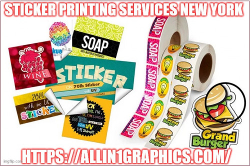 We offer quality sticker printing services at affordable rate all of New York. We print custom stickers of any shape and size as per your need. Stickers are mainly used for product labelling, seals & ads for political campaigns, office supply, food & beverage packaging, price tag and many more. Contact us for full color durable sticker today. https://allin1graphics.com/product-category/stickers-and-bumper-stickers-new-york-long-island-ny-nyc-entire-usa/.