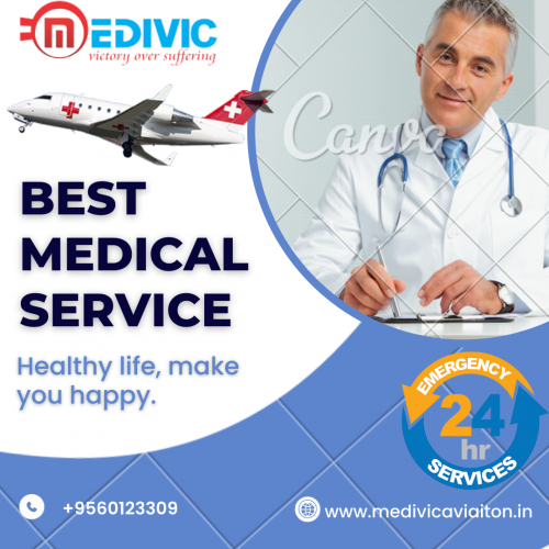 Medivic Aviation Air Ambulance Service in Bangalore believes in all the factors that can help in making the journey successful and comfortable. We at Air Ambulance Service in Bangalore have a team of expert medical, aviation, and case-managing personnel who are skilled in their respective fields and contribute to making the transportation process smooth and risk-free.  
Web@ https://bit.ly/2V2Y7Ee
